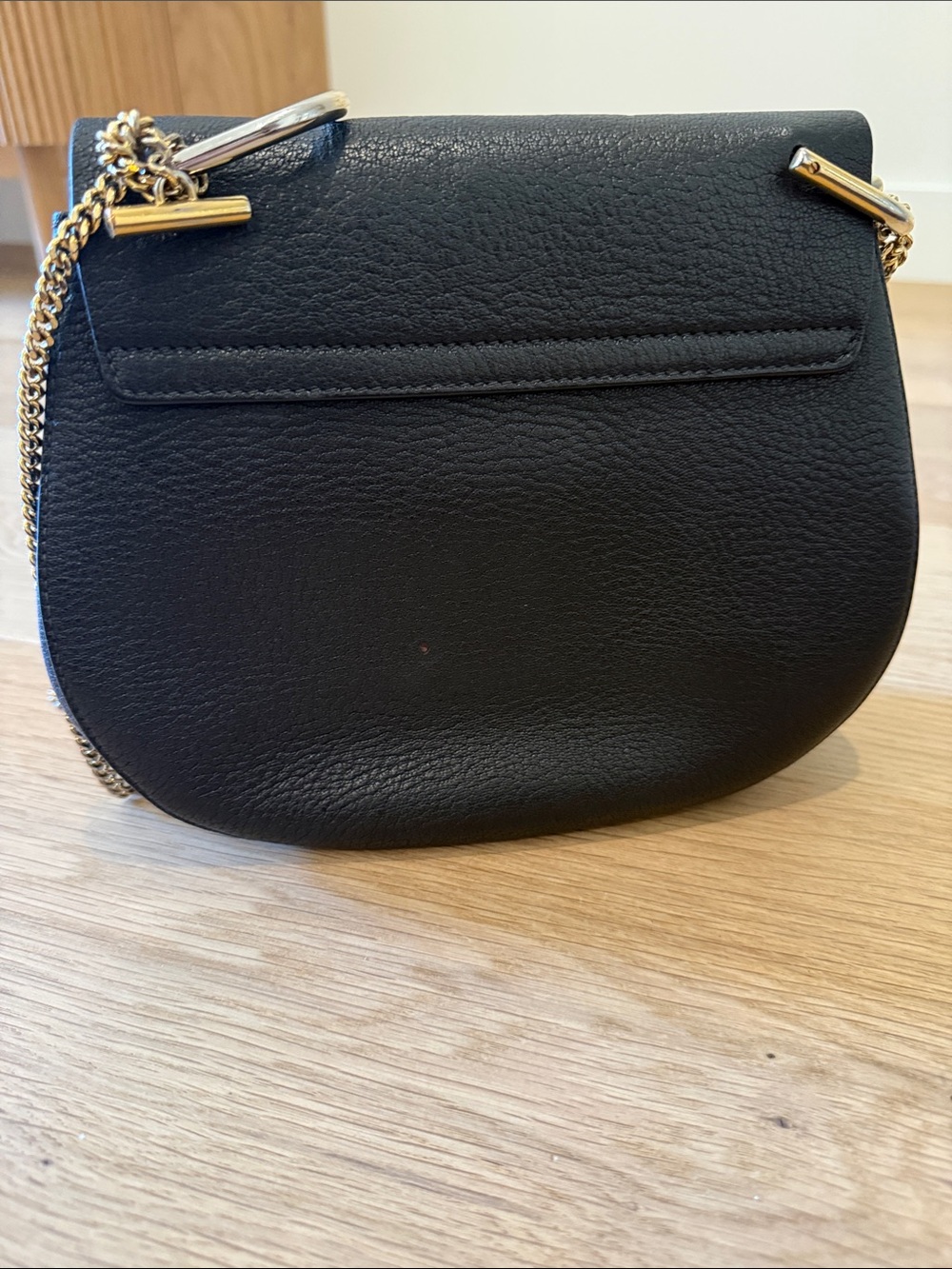 Chloe Small Drew Leather Crossbody Bag - Black - Picture 8 of 8